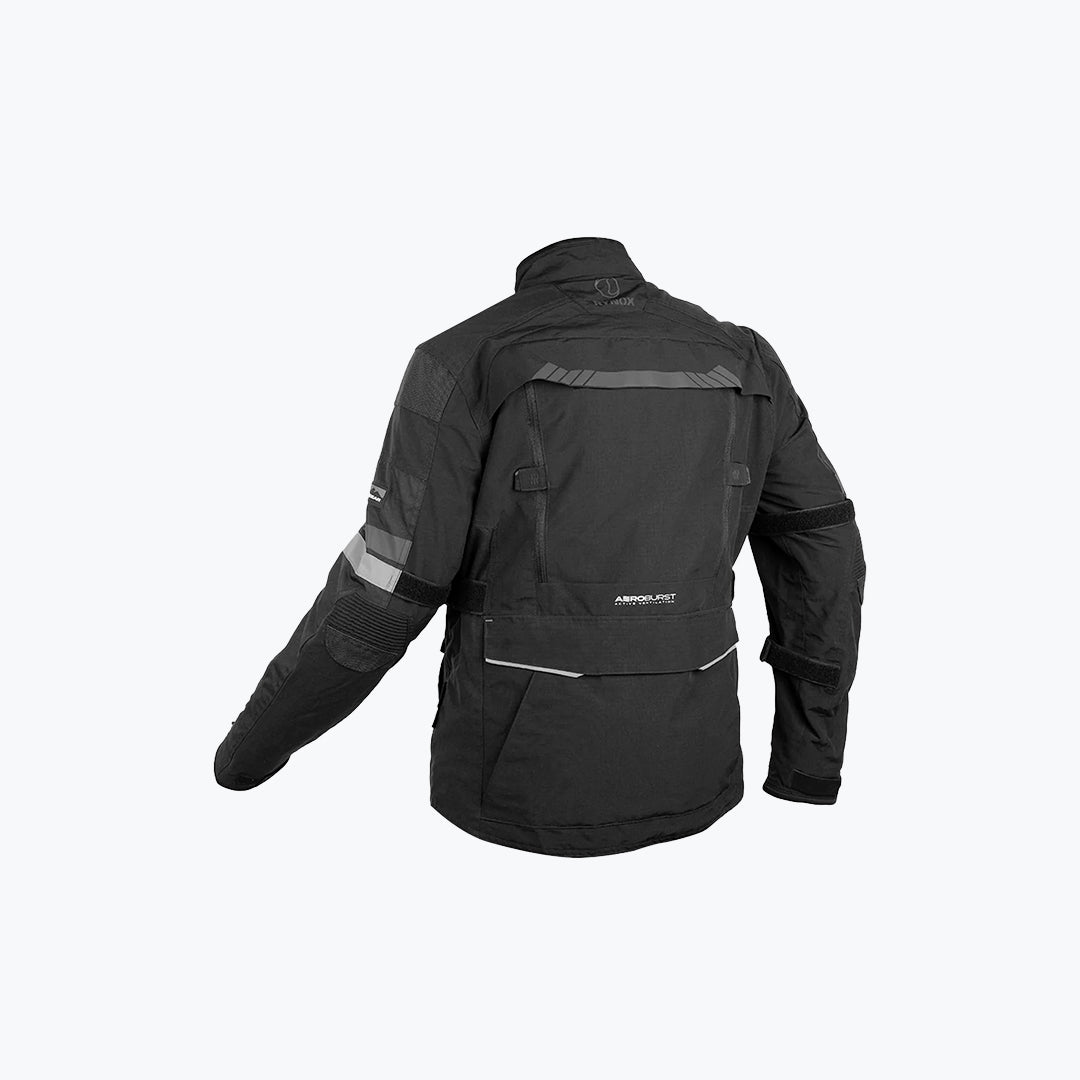Rynox Stealth Evo 4 Jacket Charcoal Black / Woodland Org / Arctic BLU