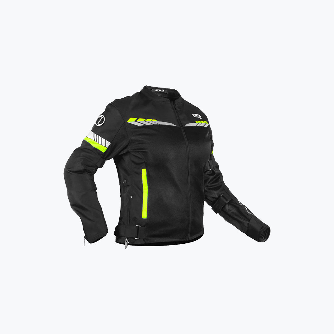 Rynox Air GT 4 Women's Jacket Black Hi-Viz Green