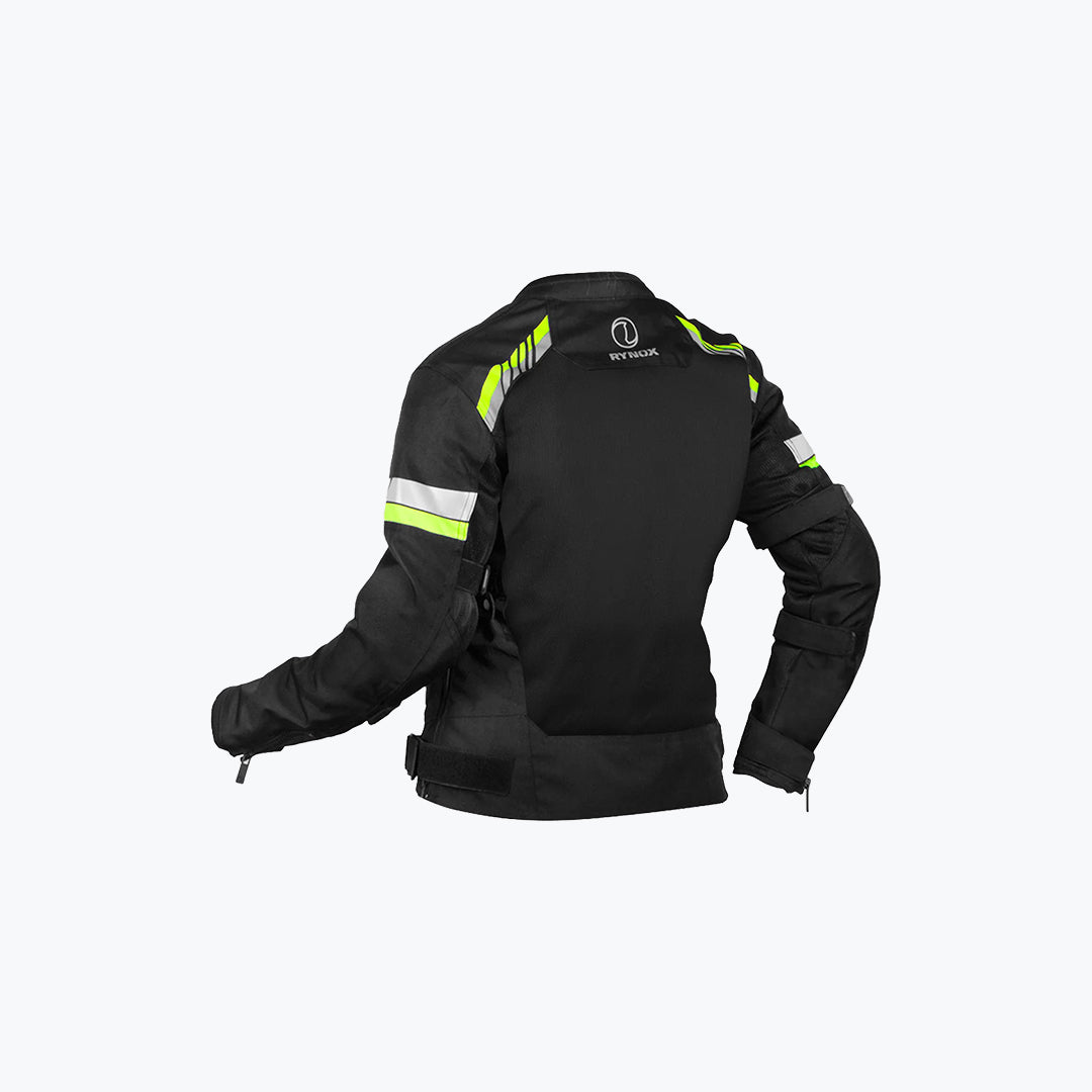 Rynox Air GT 4 Women's Jacket Black Hi-Viz Green