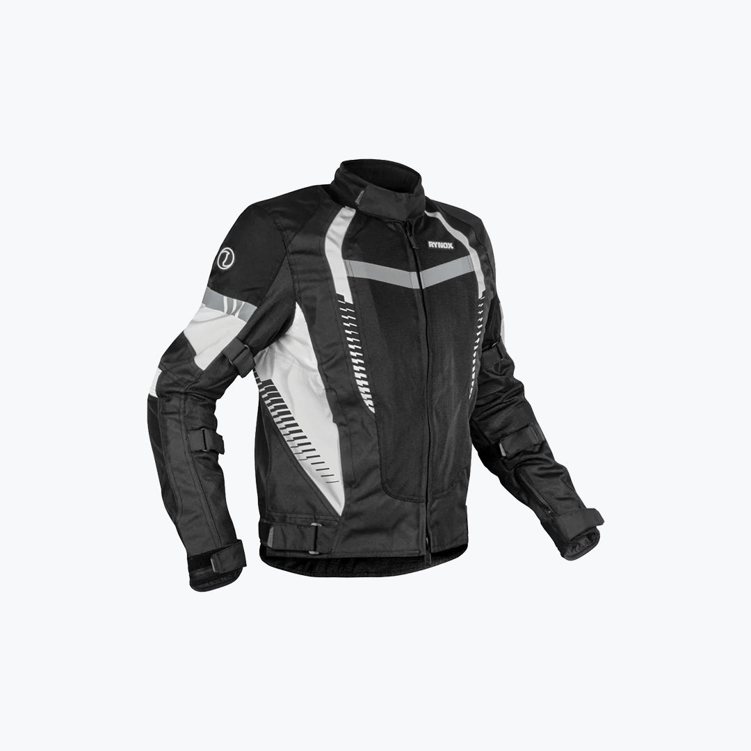 Rynox Tornado Pro 4 Jacket CE A Black White / Black Red / Black / Black Hiviz GRN