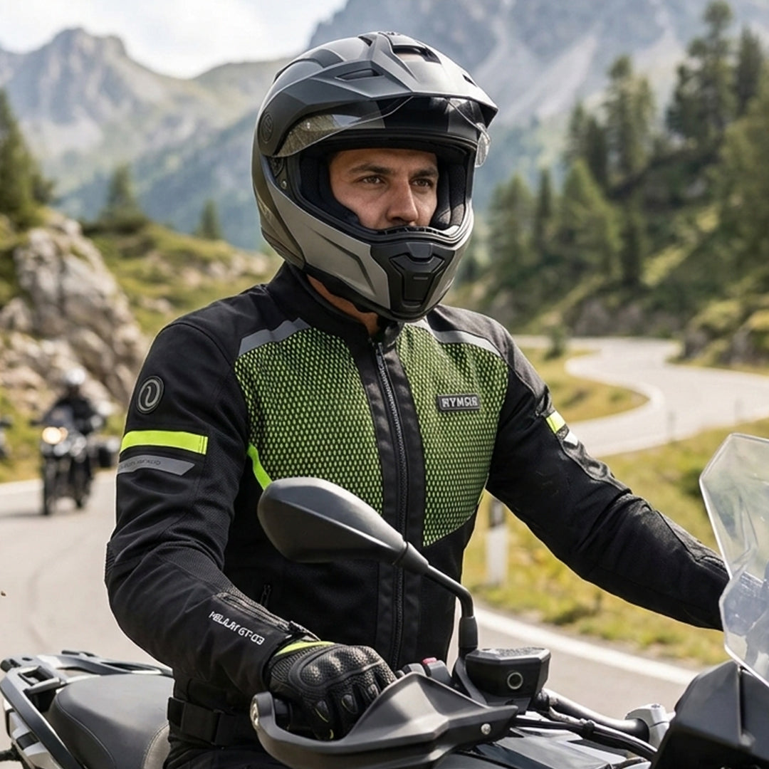 Rynox Helium GT 3 Jacket Black Hi-Viz Green