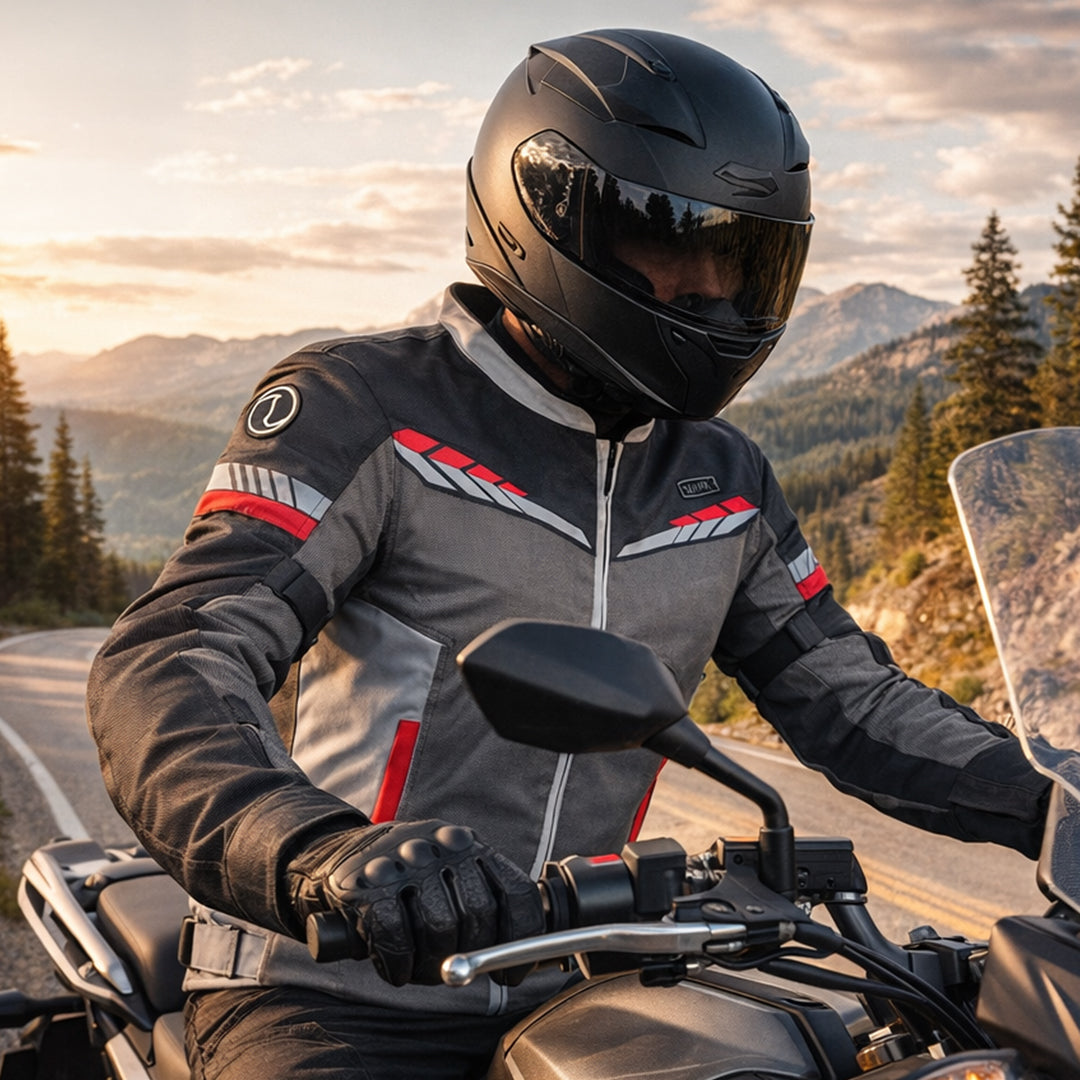 Rynox Air GT 4 Jacket CE Class A Dark Grey Red