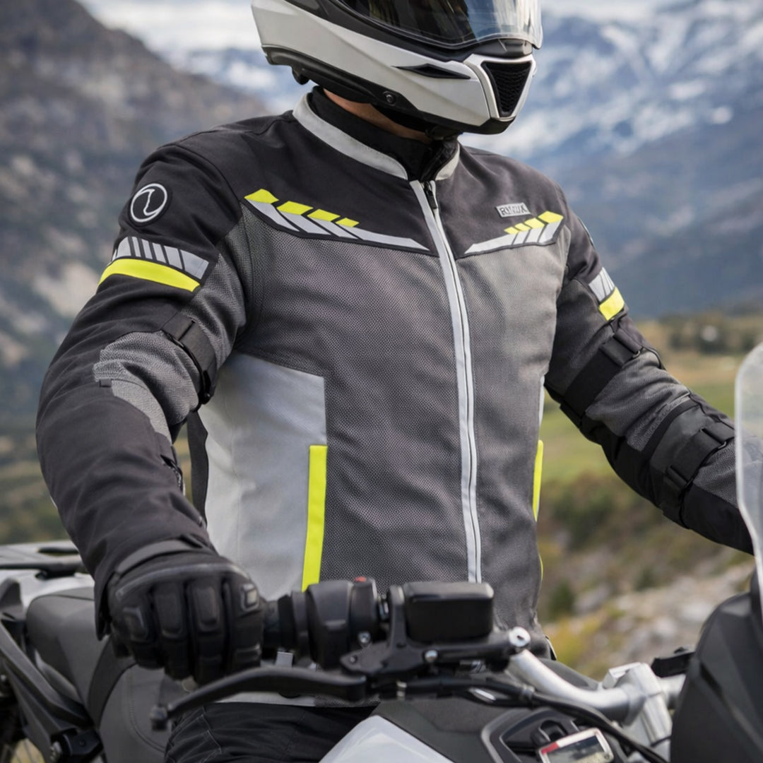 Rynox Air GT 4 Jacket CE Class A Grey Fluoro / Grey HI-VIZ ORG