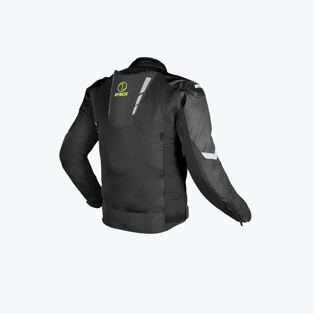 Rynox Delta GT Riding Jacket – Black Hi?Viz Green (L)
