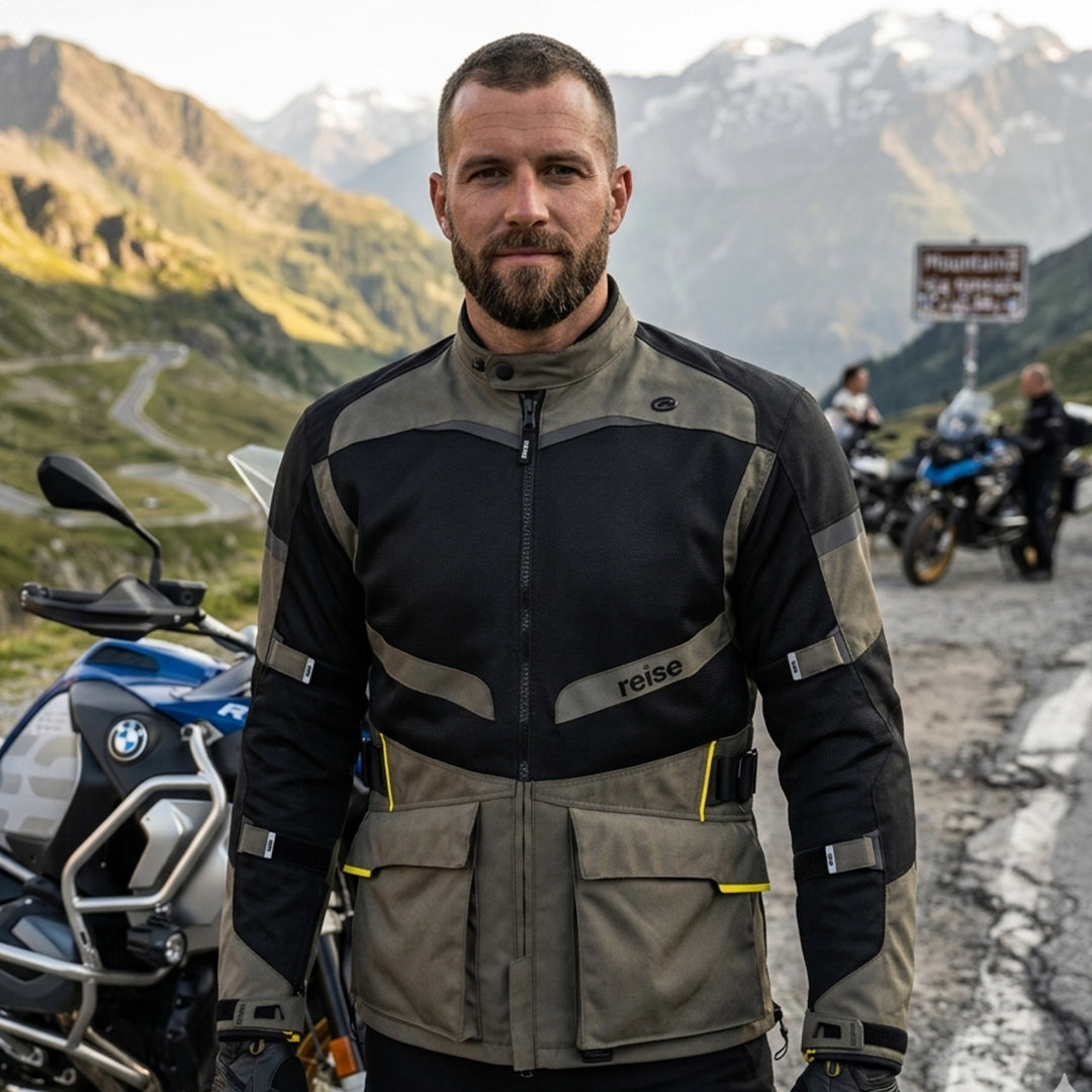 Reise Pine Air Riding Jacket Olive Adventure Touring Jacket