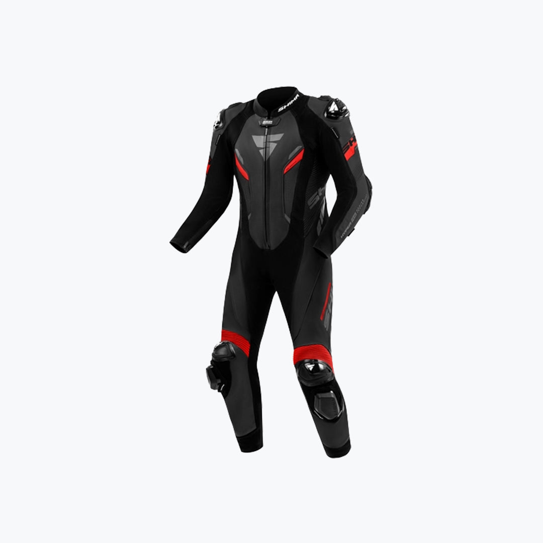SHIMA Hyper RS Racing Suit Black Red Size 52