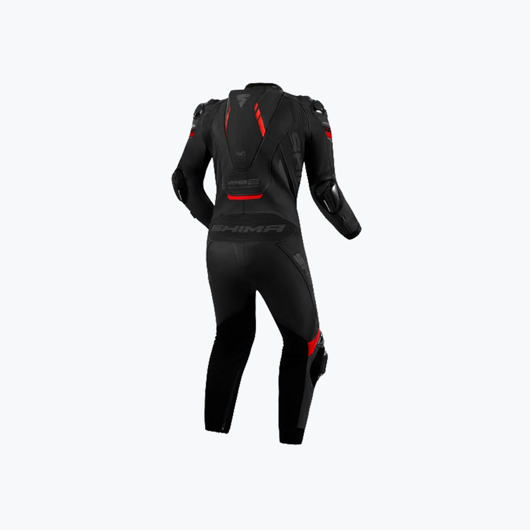 SHIMA Hyper RS Racing Suit Black Red Size 52