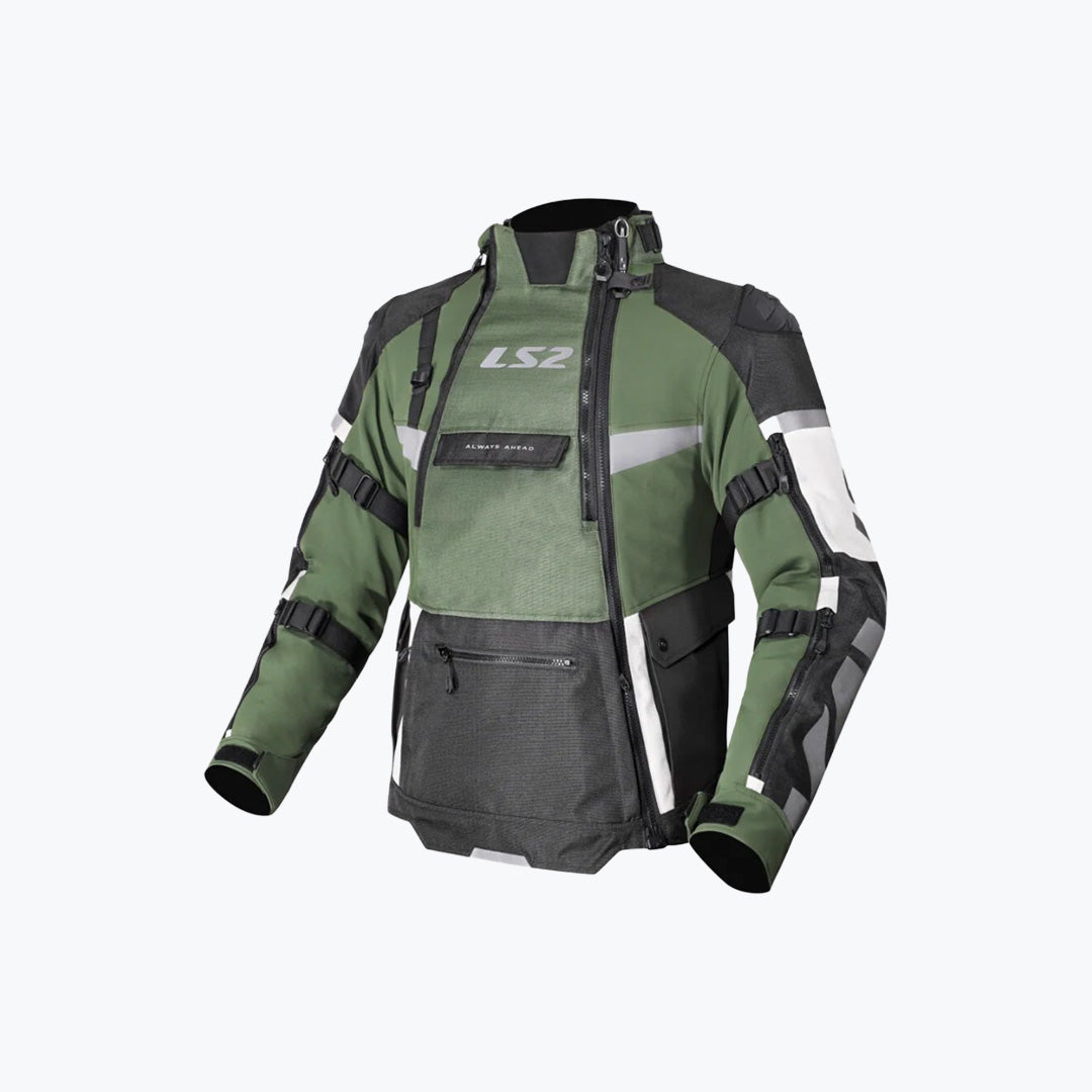 LS2 X Master Man Jacket Black Grey Green