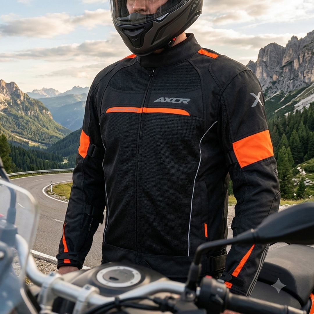 AXOR Cruise 2 Riding Jacket Black Orange