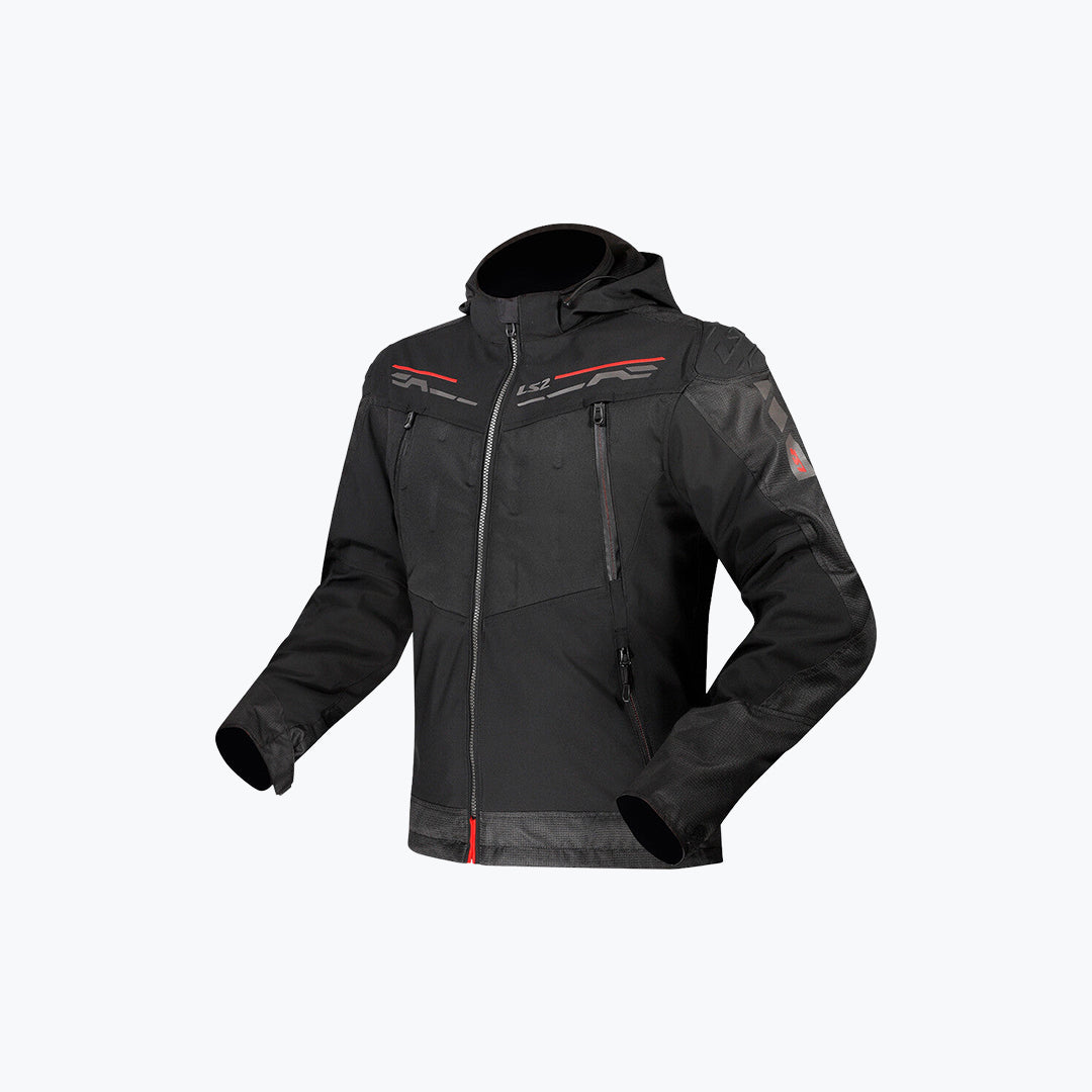 LS2 Zirconium EVO Man Jacket Black Red