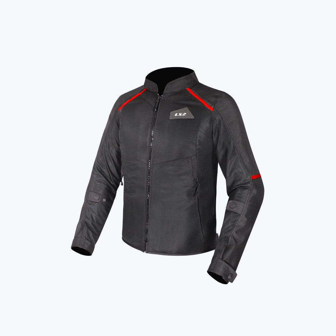 LS2 Breezer CE A Jacket Black Red