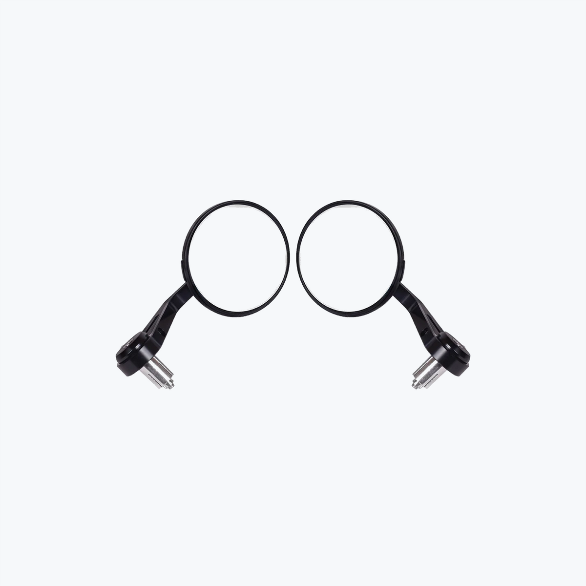 Bar End CNC Dual Tone Mirror Black LF-1090