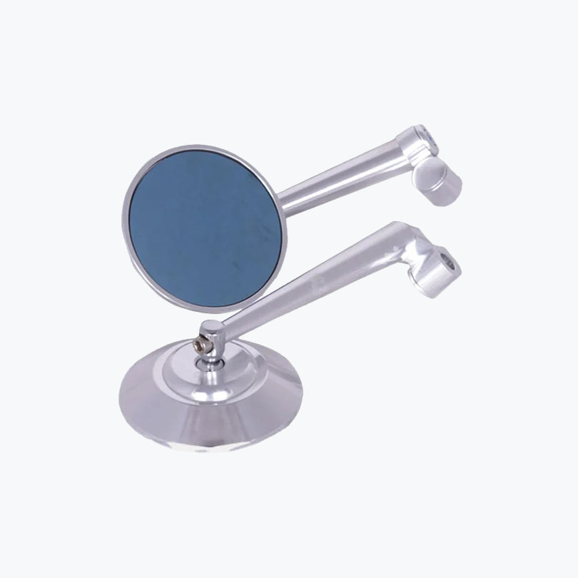 Rizoma CNC Round Mirror-Silver