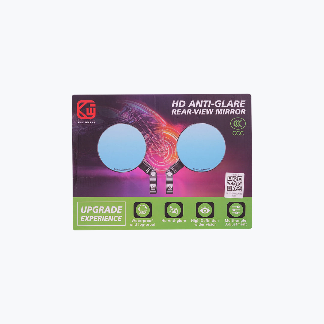 KEWIG HD ANTI GLARE ROUD MIRROR BLUE TINT RM-301