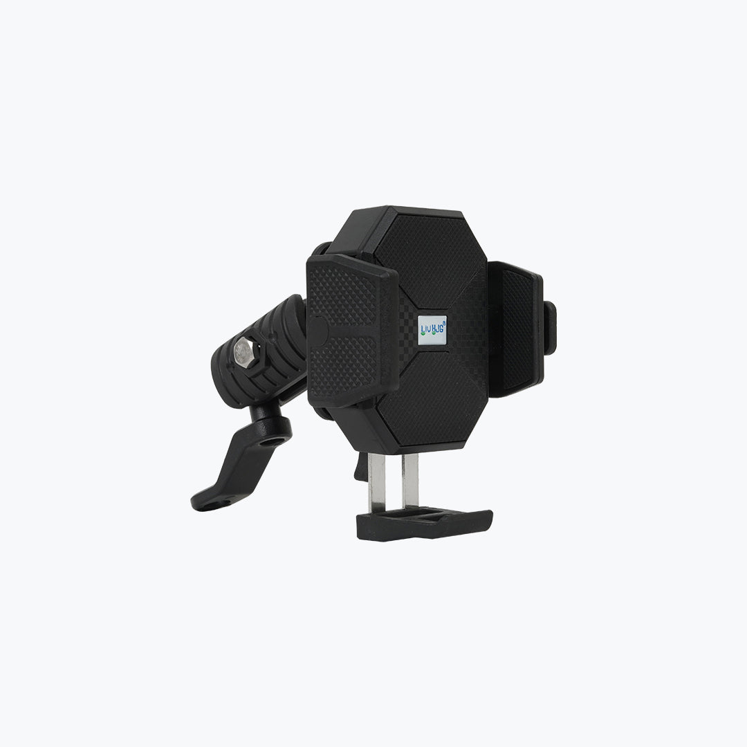 HJG Universal Mobile Holder Mirror Mount for Motorcycles and Scooters