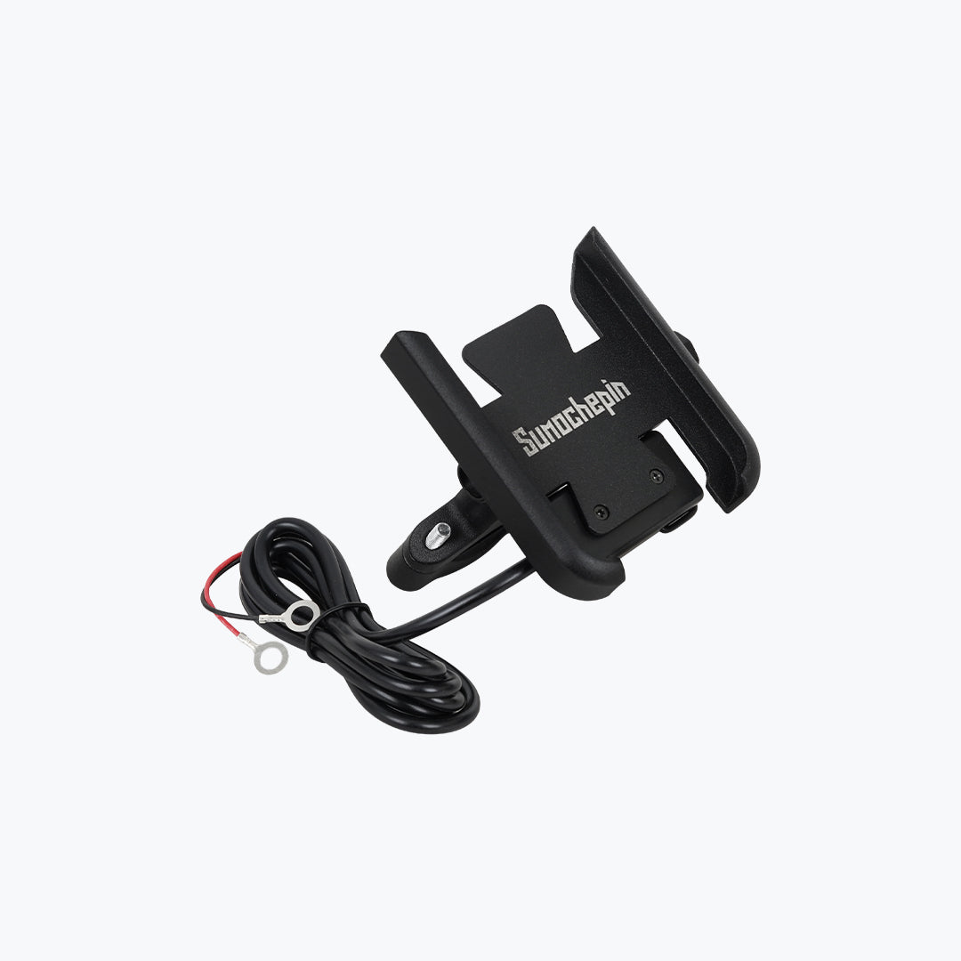 SUMOCHEPIN Mobile Holder With USB Charger Handle Mount