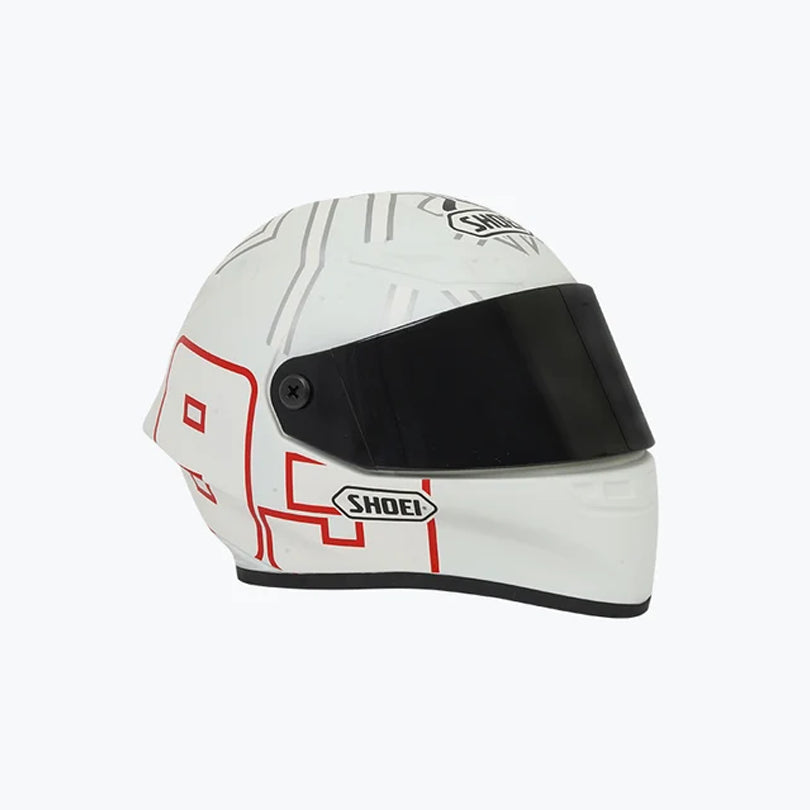 93 Ant Design Scale Model Helmet White – Miniature Collectible Racing Helmet