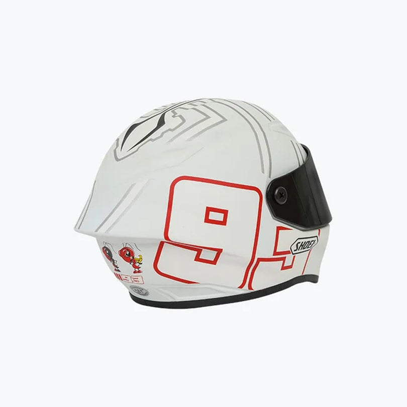 93 Ant Design Scale Model Helmet White – Miniature Collectible Racing Helmet