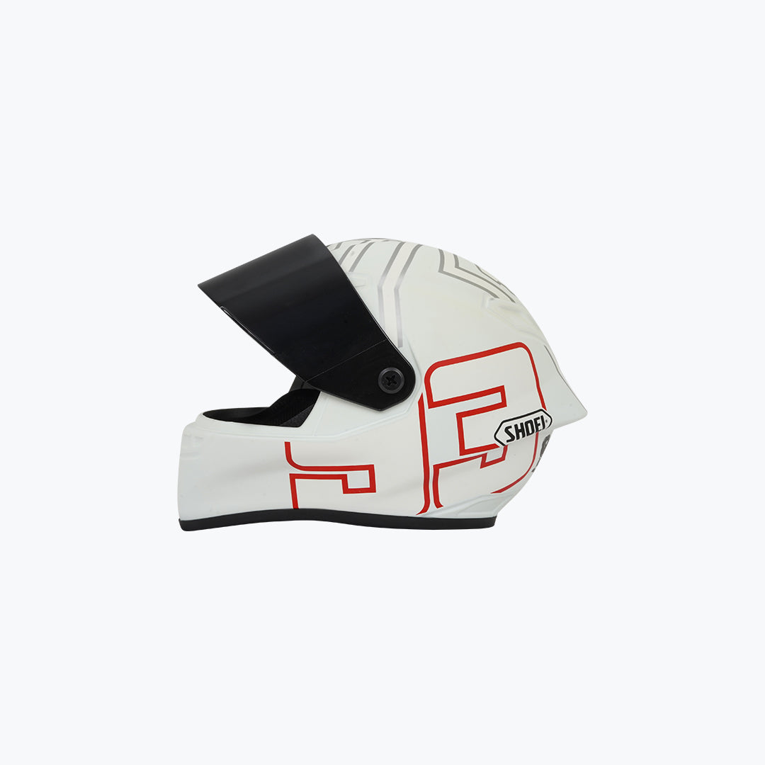 93 Ant Design Scale Model Helmet White – Miniature Collectible Racing Helmet