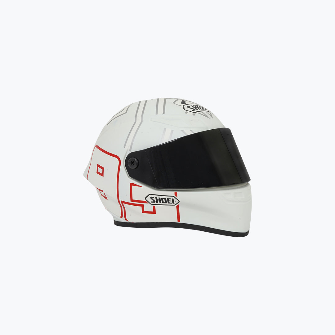 93 Ant Design Scale Model Helmet White – Miniature Collectible Racing Helmet