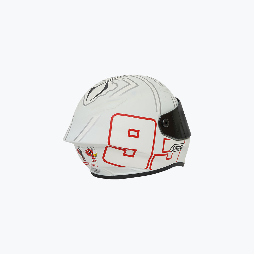 93 Ant Design Scale Model Helmet White – Miniature Collectible Racing Helmet