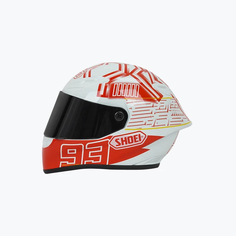 93 Ant Design Scale Model Helmet White – Miniature Collectible Racing Helmet