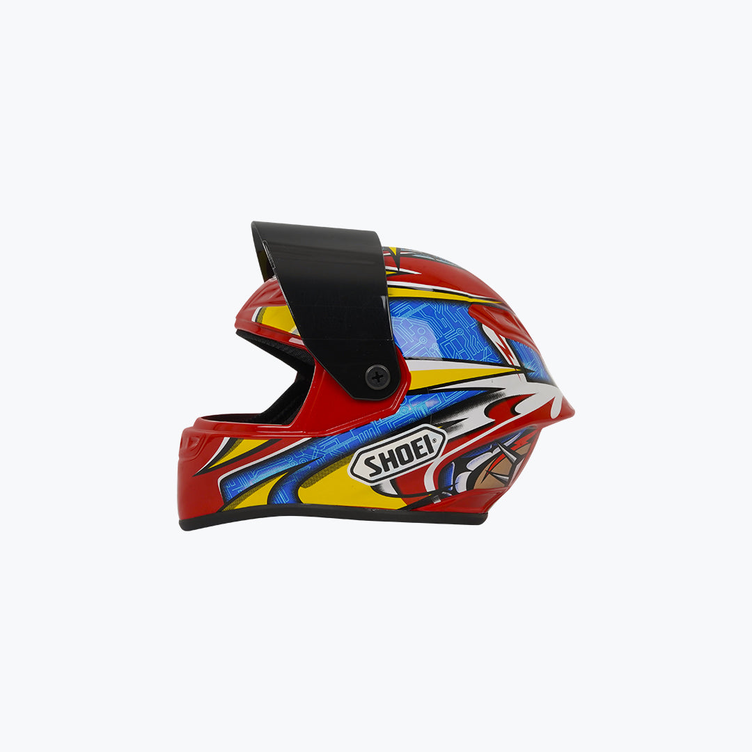 74 YF Design Scale Model Helmet Red Yellow Blue – Mini Racing Collectible