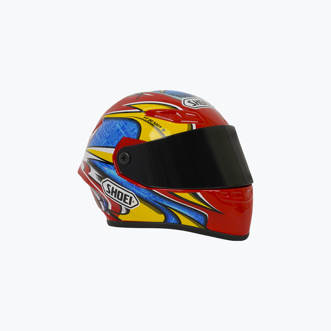 74 YF Design Scale Model Helmet Red Yellow Blue – Mini Racing Collectible