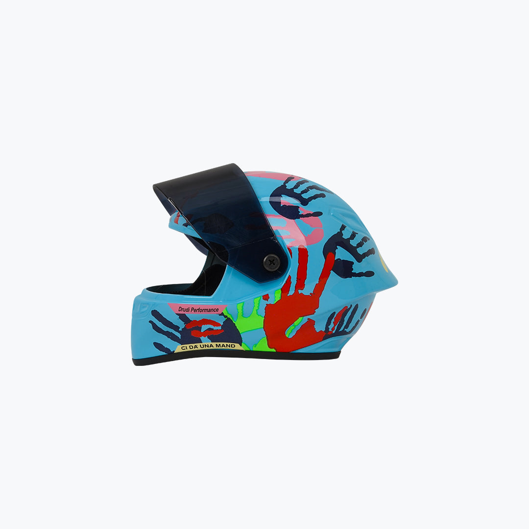 AGV 46 Hand Design Scale Model Helmet Blue
