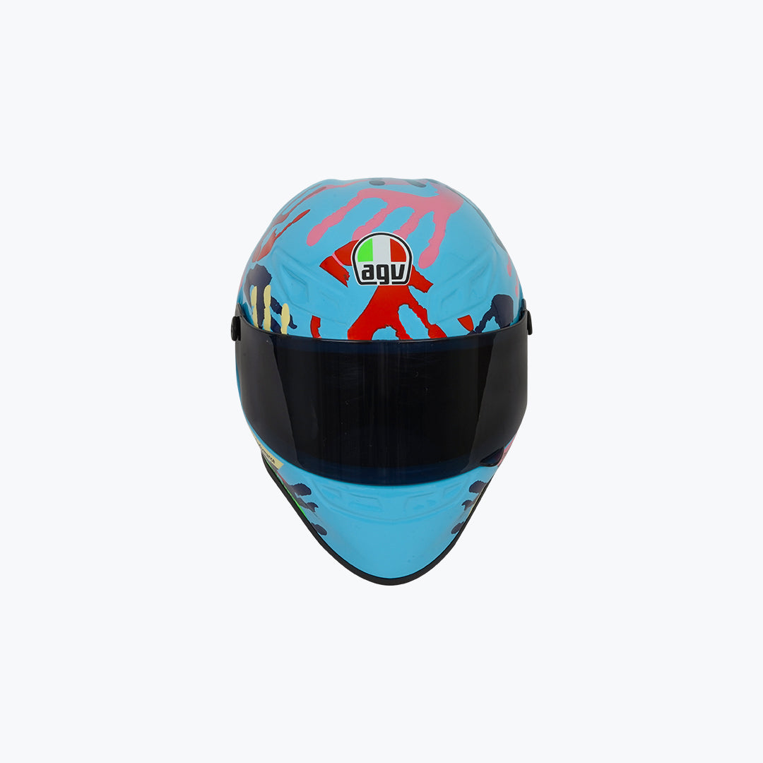 AGV 46 Hand Design Scale Model Helmet Blue