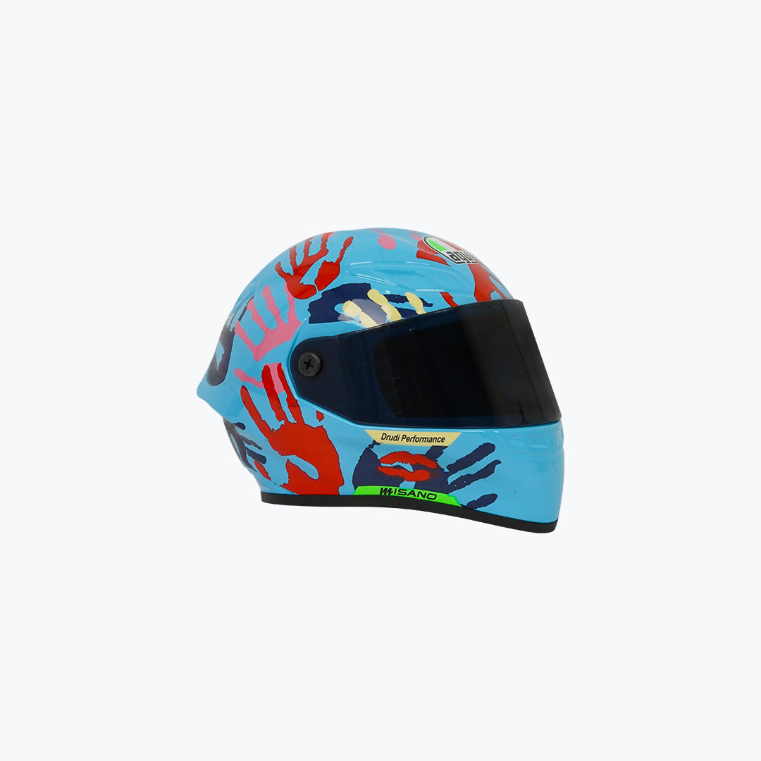 AGV 46 Hand Design Scale Model Helmet Blue