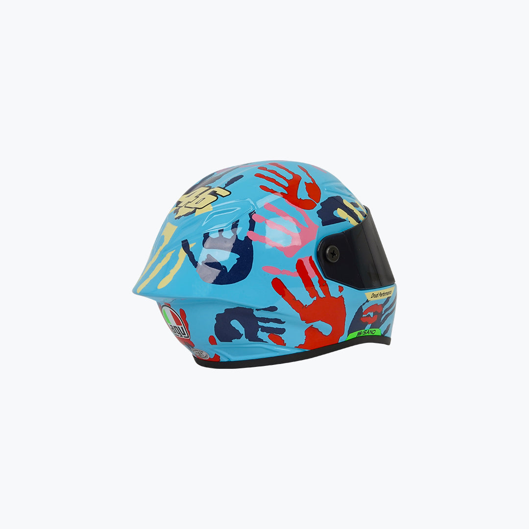 AGV 46 Hand Design Scale Model Helmet Blue