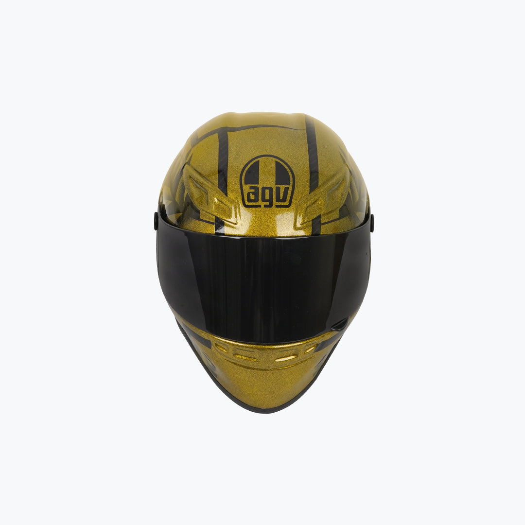 agv helmet gold Pista GP RR AGV Leopard Scale Model Helmet