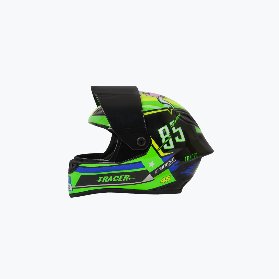 AGV 85 Tracer Scale Model Helmet Black Green