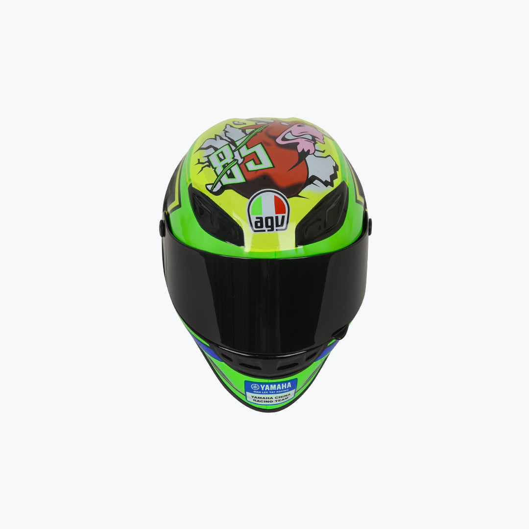 AGV 85 Tracer Scale Model Helmet Black Green