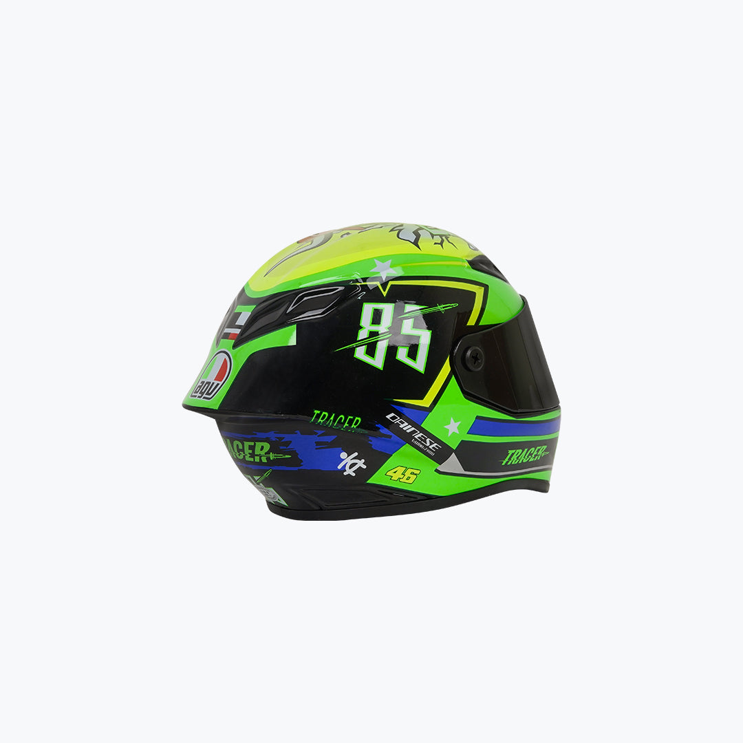 AGV 85 Tracer Scale Model Helmet Black Green