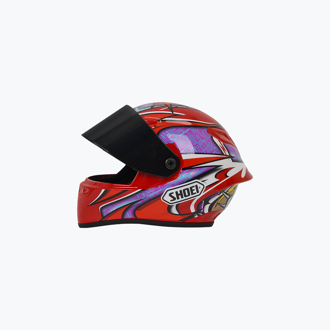 74 YF Design Scale Model Helmet Red Yellow Blue – Mini Racing Collectible