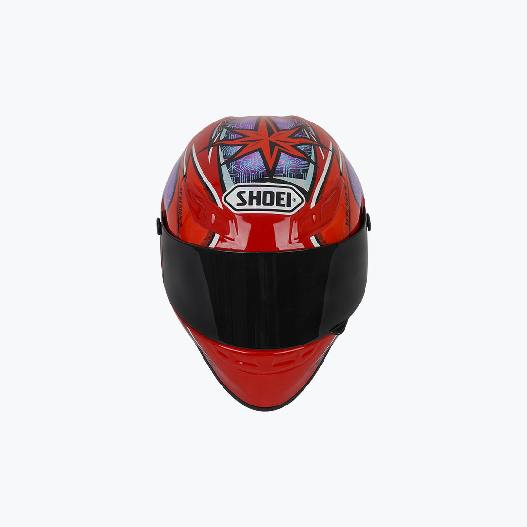 74 YF Design Scale Model Helmet Red Yellow Blue – Mini Racing Collectible