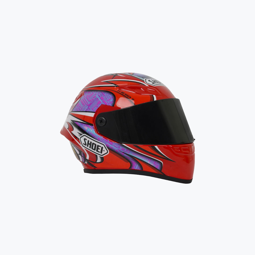 74 YF Design Scale Model Helmet Red Yellow Blue – Mini Racing Collectible
