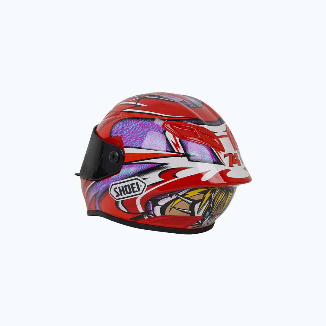 74 YF Design Scale Model Helmet Red Yellow Blue – Mini Racing Collectible