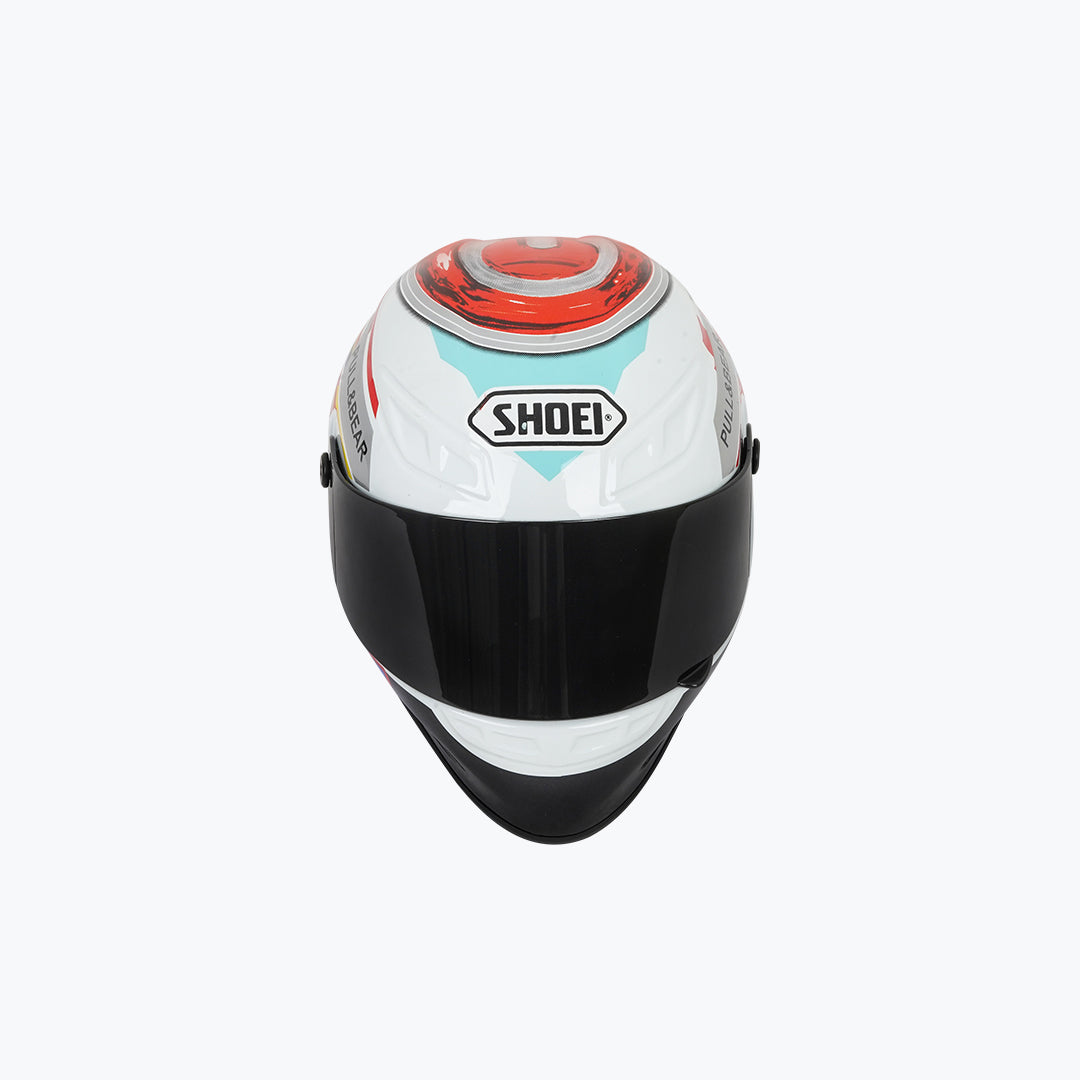 93 Pull&Bear Scale Model Helmet Red White – Mini Racing Collectible
