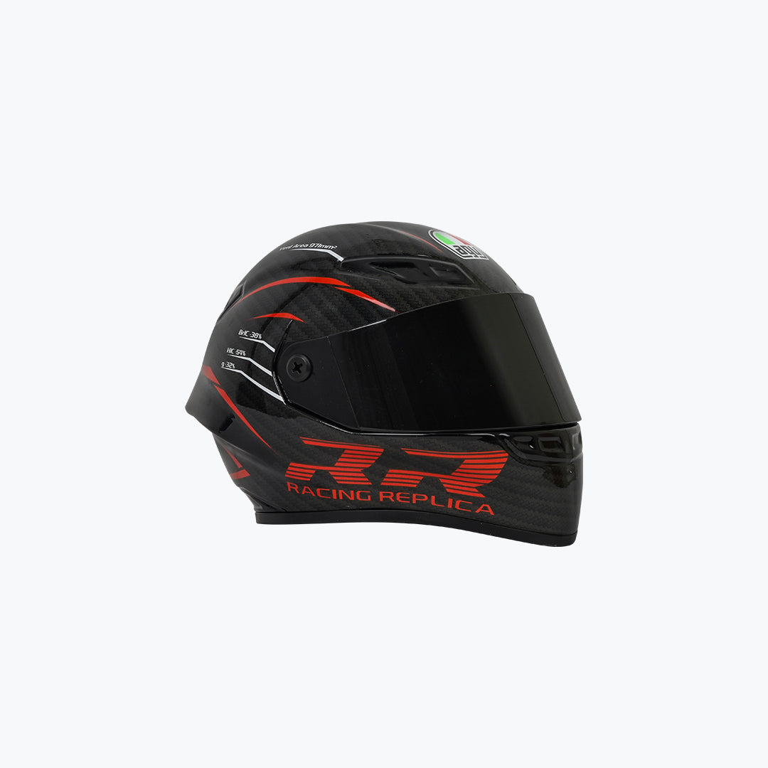 AGV Racing Replica Scale Model Helmet Black Red