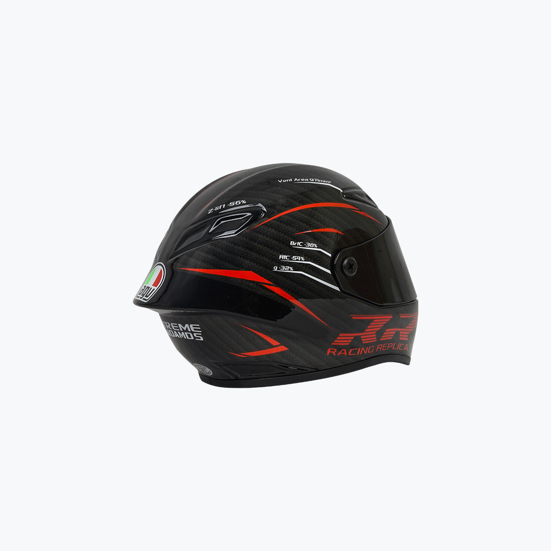 AGV Racing Replica Scale Model Helmet Black Red