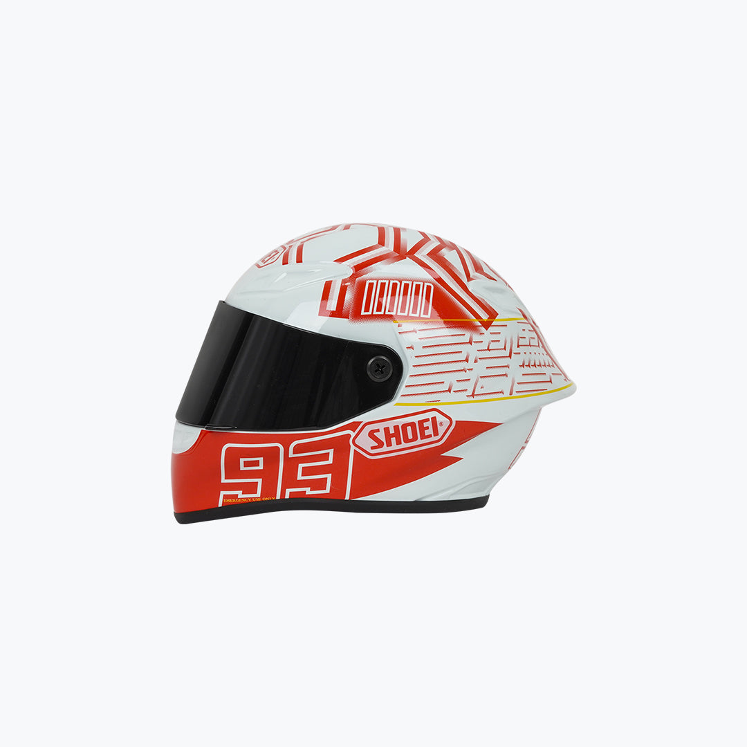 93 Ant Design Scale Model Helmet White – Miniature Collectible Racing Helmet