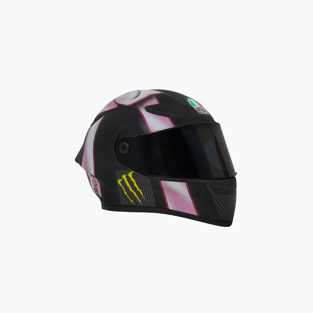 AGV Ribbon Design Scale Model Helmet Black Pink
