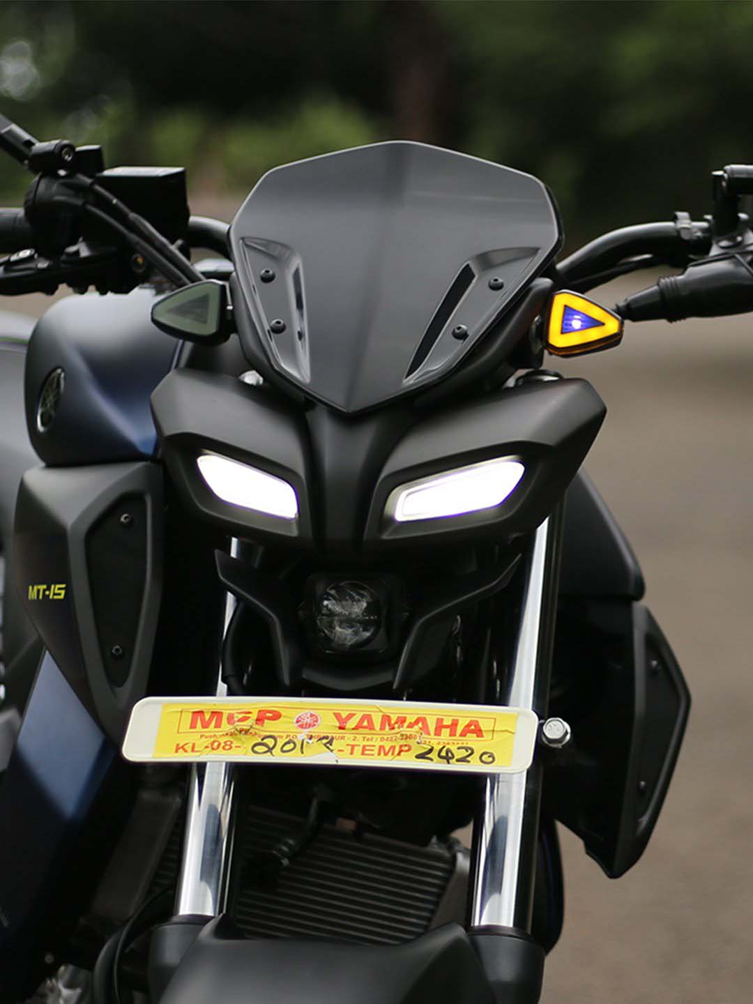JB Racing Yamaha MT-15 Short Visor Matte Black