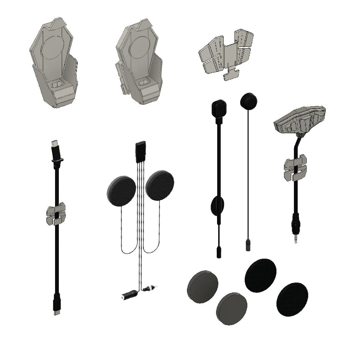 BluArmor ClickDock AHK Additional Helmet Kit C50 Black