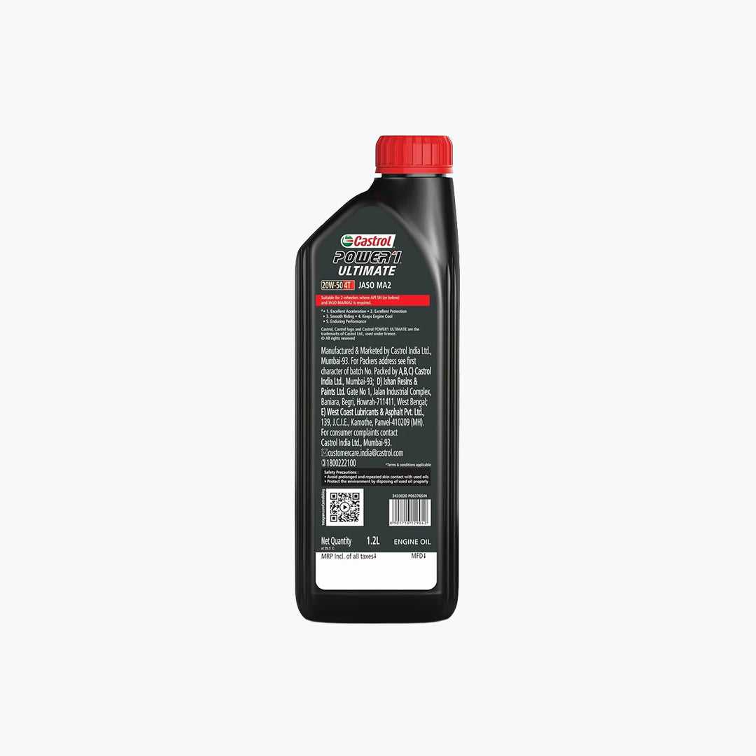 Castrol POWER1 Ultimate 20W50 4T Engine Oil 1.2L