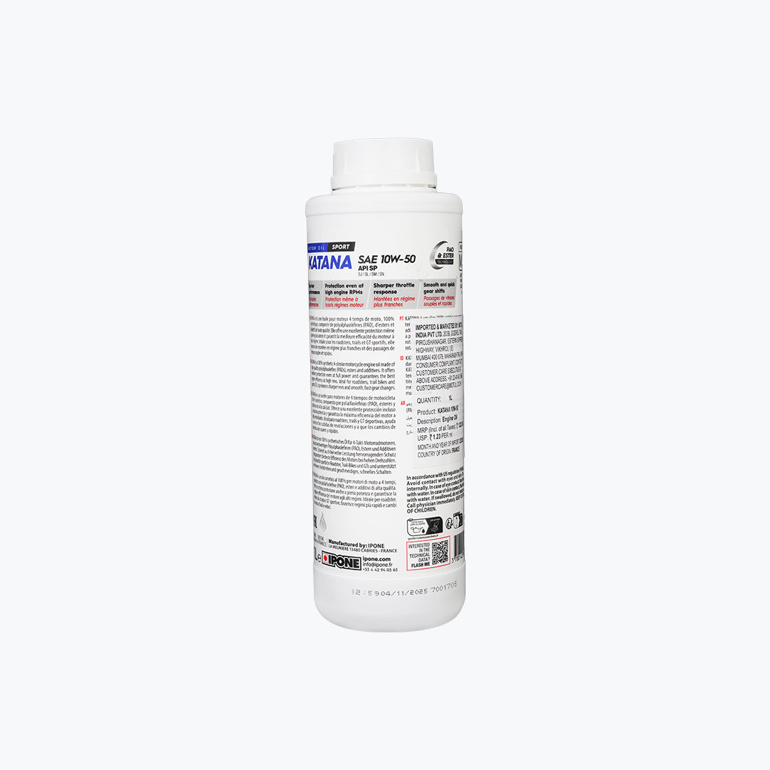 IPONE Katana High Torque 4T Synthetic Engine Oil 20W-50 1L