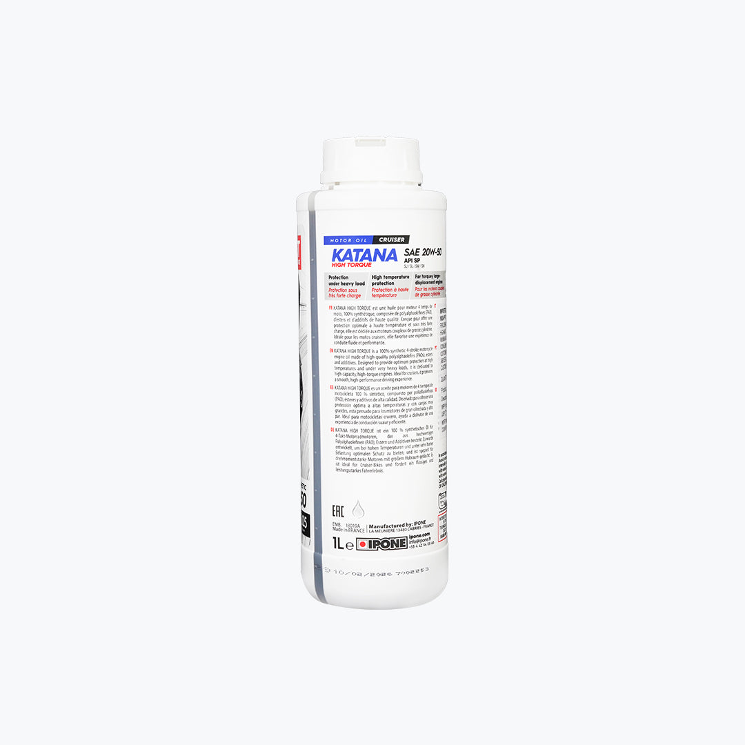 IPONE Katana High Torque 4T Synthetic Engine Oil 20W-50 1L